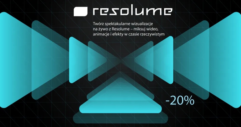 Obrazek do wiadomości Twórz spektakularne wizualizacje na żywo z Resolume - teraz -20%
