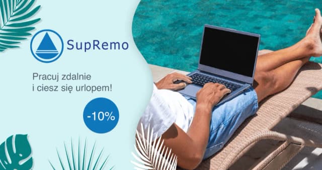 Obrazek do promocji Pracuj zdalnie i ciesz się urlopem! Supremo – program do zdalnej obsługi komputera teraz -10%