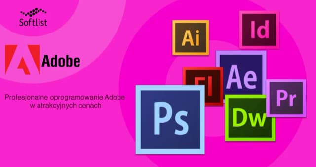 Obrazek do promocji Profesjonalne oprogramowanie Adobe w atrakcyjnych cenach.