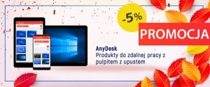 Produkty AnyDesk do zdalnej pracy z pulpitem z upustem 5%! Pracuj z dowolnego miejsca!