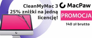 CleanMyMac 3  - 25% zniżki na jedną licencję! 140 zł brutto