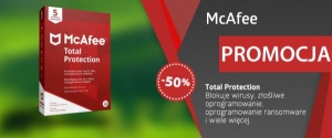 Pełna ochrona w Internecie z McAfee Total Protection, konkretny upust -50%! 